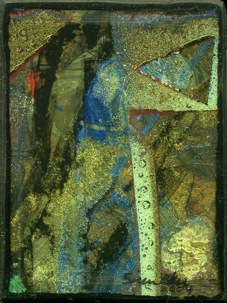 Acrylic and Lacquer on Wood Panel, 2.375in x 3.125in - 2004 